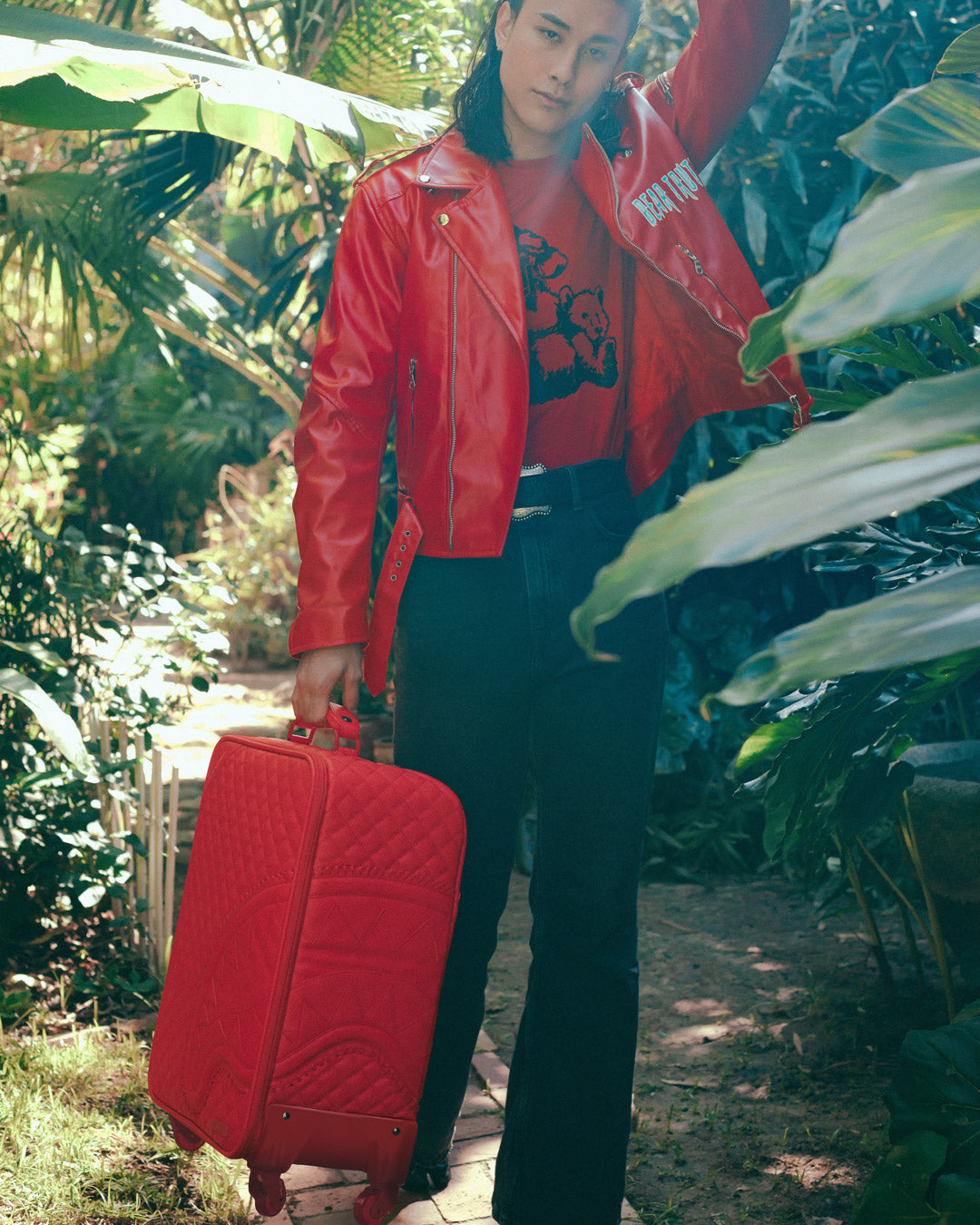 RED RIVIERA JETSETTER CARRY-ON LUGGAGE