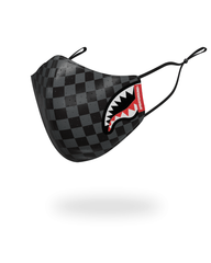 SHARKS IN PARIS (GRAY) VEGAN LEATHER FACE MASK